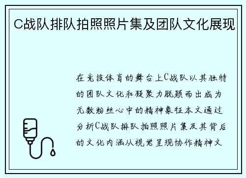 C战队排队拍照照片集及团队文化展现